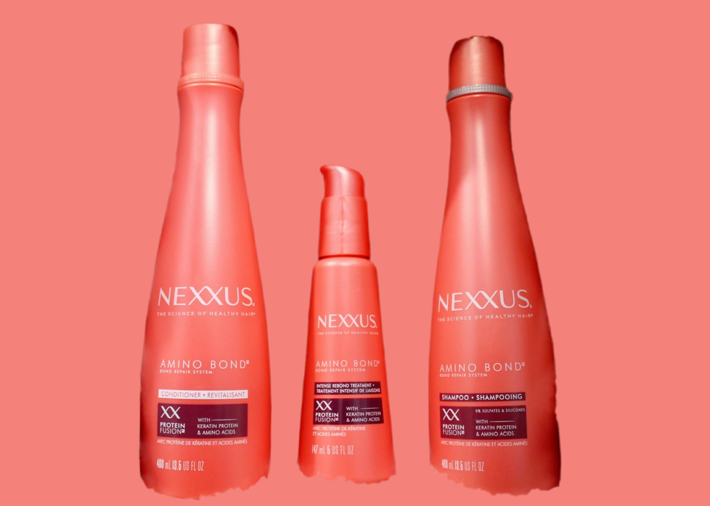 Nexxus Bond Repair Champú, acondicionador y tratamiento intenso de Rebond